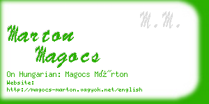 marton magocs business card